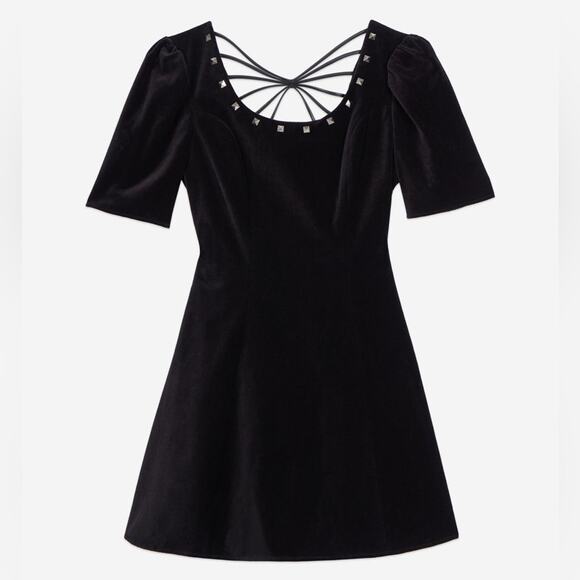 The Kooples Velvet Short Black Dress - Picture 16 of 16